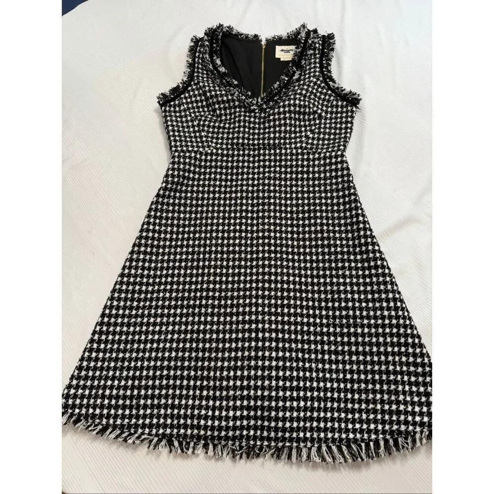 KATE SPADE New York Black Sparkle Tweed Dress Holiday Sz 4 Dashing Beauty